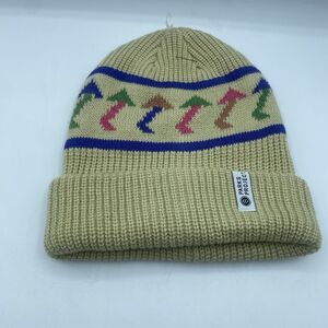 Parks Project Day Shrooms Beanie Beige Knit Adult OSFA Winter Outdoor Hike NWOT